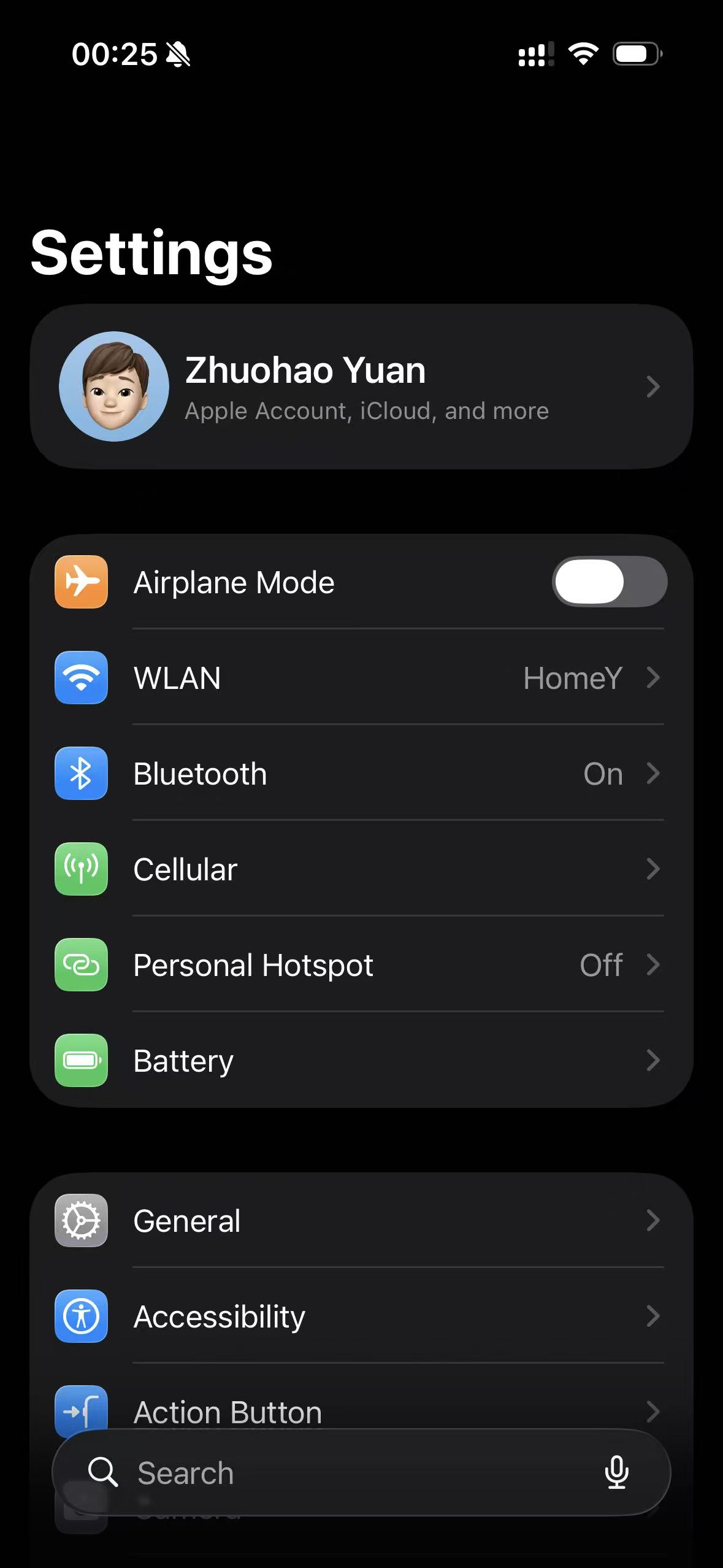 iPhone设置点击Apple账户